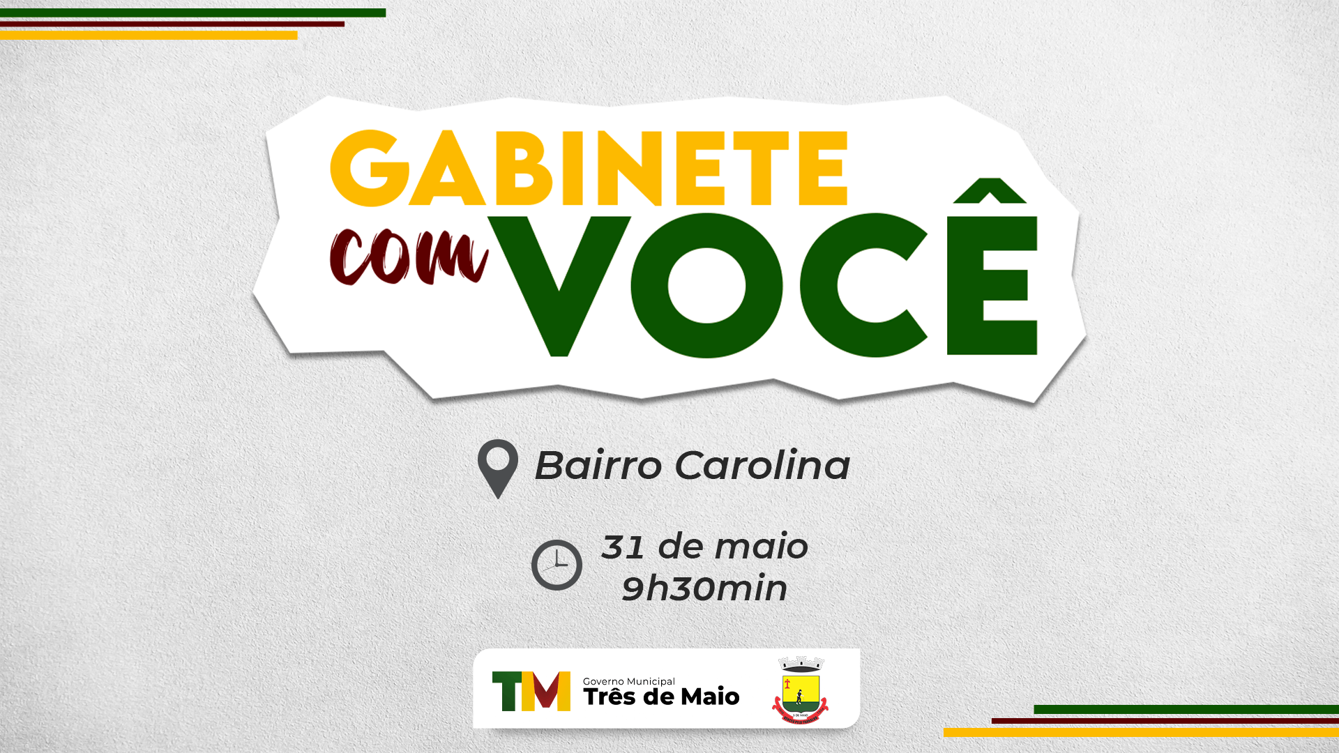 INICIA AMANHÃ O PROJETO GABINETE COM VOCÊ 